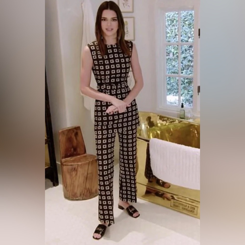 Gucci Square G Print Flare Wide Leg Pants